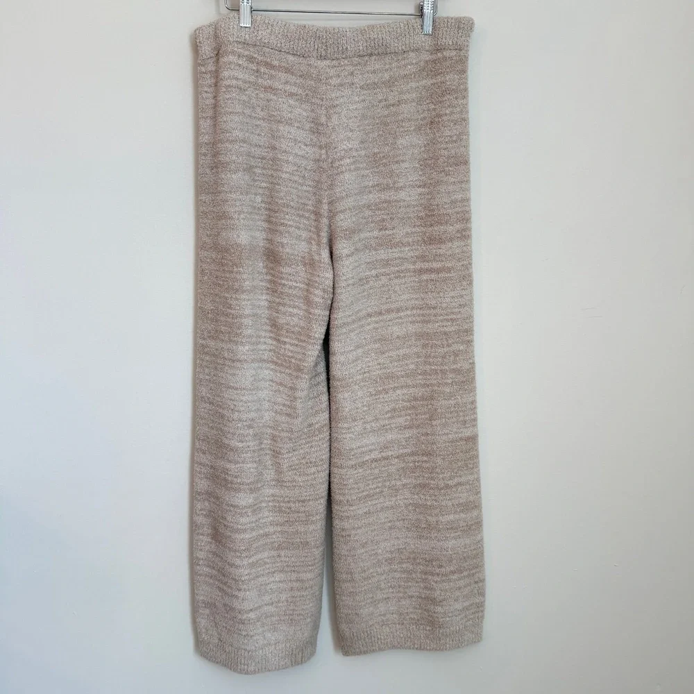 Softies Marshmallow Knit Lounge Set Size L Wide Leg 2 Piece Cozy Pants top